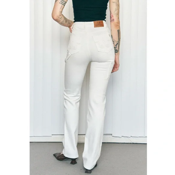 NWT Fashion Brand Company XS TALL White Farm Nap Jeans
